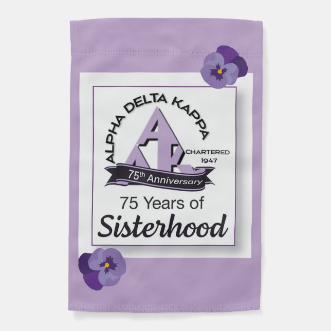 Alpha Delta Kappa 75th Anniv Garden Flag Violets (Front)