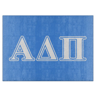 Alpha Delta Pi Dark Blue and White Letters Cutting Board