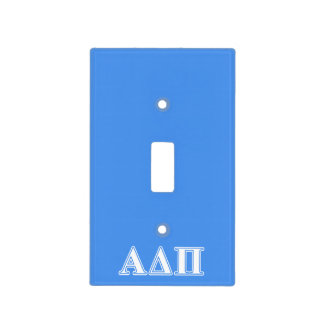 Alpha Delta Pi Dark Blue and White Letters Light Switch Cover