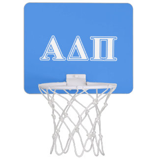 Alpha Delta Pi Dark Blue and White Letters Mini Basketball Hoop
