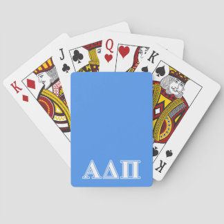 Alpha Delta Pi Dark Blue and White Letters Poker Cards
