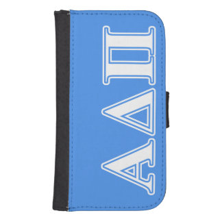 Alpha Delta Pi Dark Blue and White Letters Galaxy S4 Wallet Case