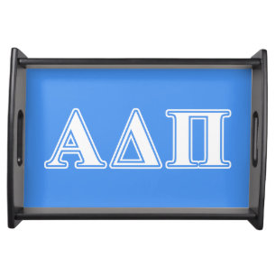 Alpha Delta Pi Dark Blue and White Letters Serving Tray