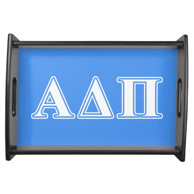 Alpha Delta Pi Dark Blue and White Letters Serving Tray (Front)