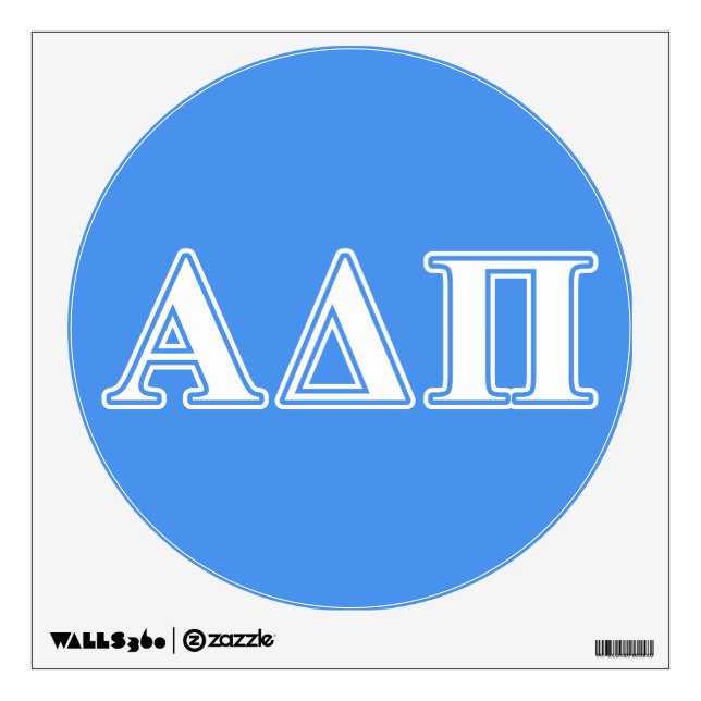 Alpha Delta Pi Dark Blue and White Letters Wall Decal (Front)