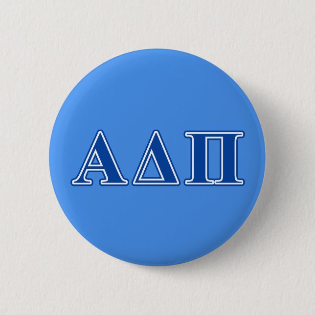 Alpha Delta Pi Dark Blue Letters Button (Front)