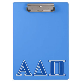 Alpha Delta Pi Dark Blue Letters Clipboard