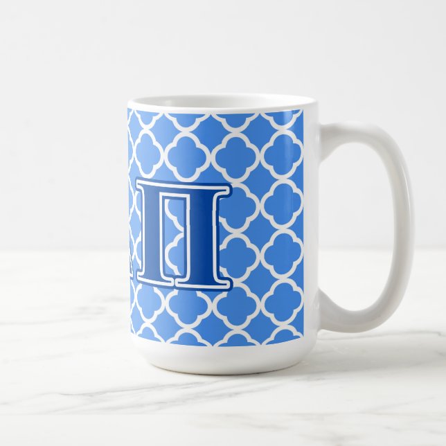 Alpha Delta Pi Dark Blue Letters Coffee Mug (Right)