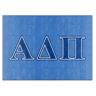 Alpha Delta Pi Dark Blue Letters Cutting Board