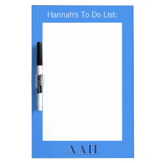 Alpha Delta Pi Dark Blue Letters Dry-Erase Board