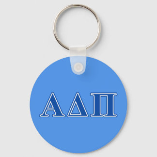 Alpha Delta Pi Dark Blue Letters Keychain