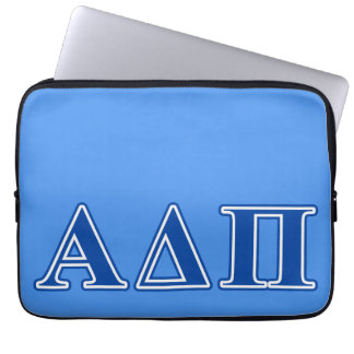 Alpha Delta Pi Dark Blue Letters Laptop Sleeve