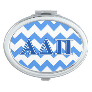Alpha Delta Pi Dark Blue Letters Makeup Mirror