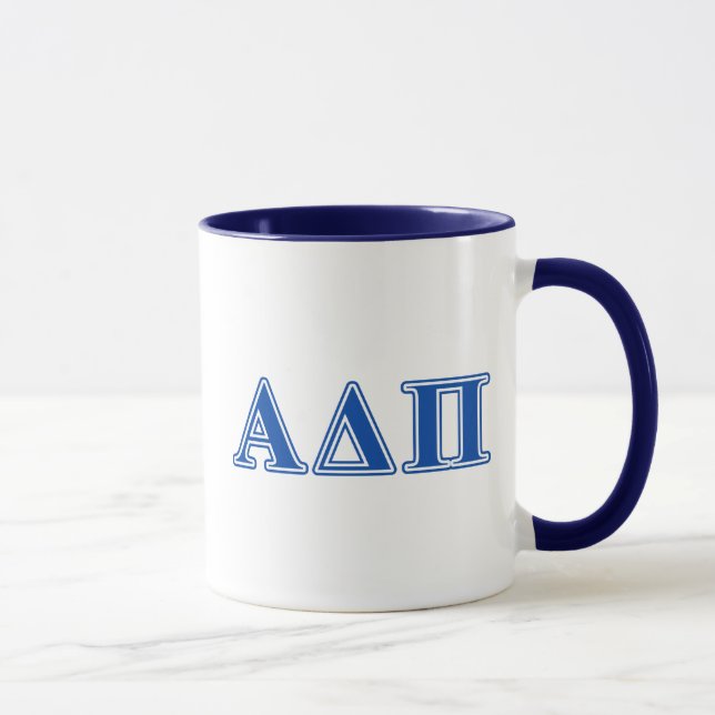 Alpha Delta Pi Dark Blue Letters Mug (Right)