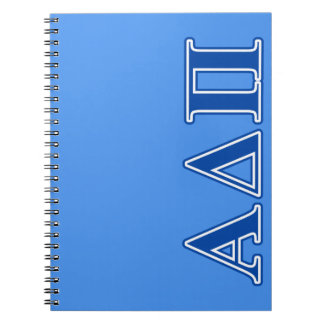 Alpha Delta Pi Dark Blue Letters Notebook