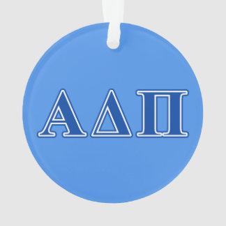 Alpha Delta Pi Dark Blue Letters Ornament