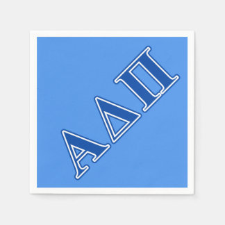Alpha Delta Pi Dark Blue Letters Paper Napkins