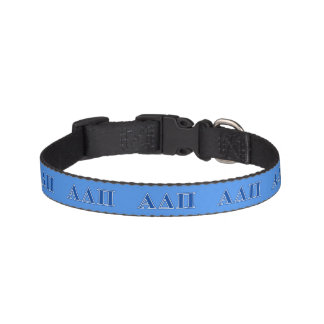 Alpha Delta Pi Dark Blue Letters Pet Collar