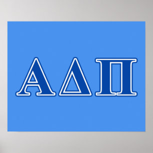 Alpha Delta Pi Dark Blue Letters Poster