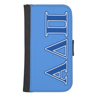Alpha Delta Pi Dark Blue Letters Wallet Phone Case For Samsung Galaxy S4