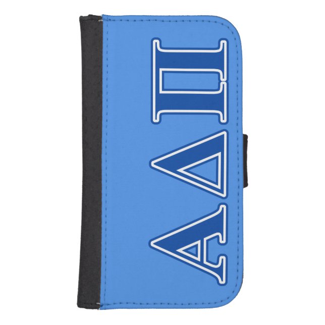 Alpha Delta Pi Dark Blue Letters Samsung Galaxy Wallet Case (Front)