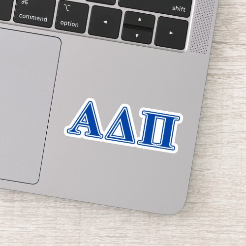Alpha Delta Pi Dark Blue Letters Sticker