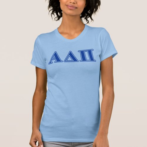 Alpha Delta Pi Dark Blue Letters T_Shirt