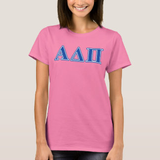 Alpha Delta Pi Dark Blue Letters T-Shirt