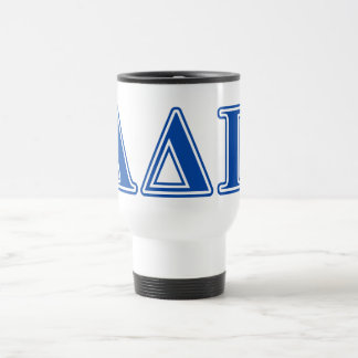 Alpha Delta Pi Dark Blue Letters Travel Mug