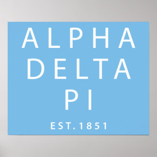 Alpha Delta Pi | Est. 1851 Poster