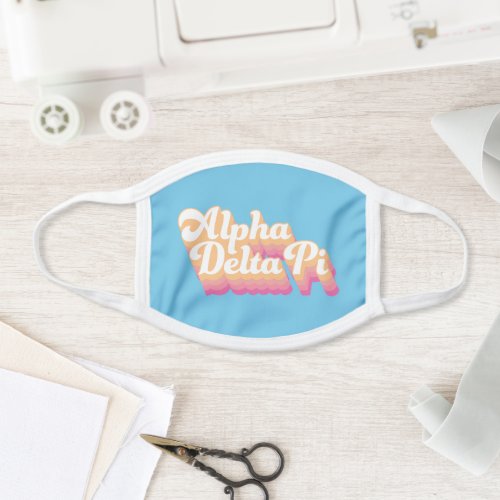 Alpha Delta Pi  Groovy Script Face Mask