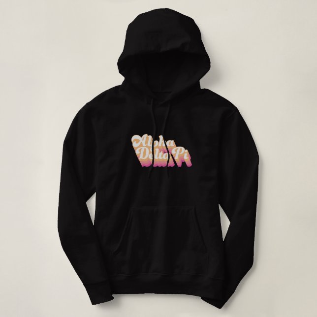 Alpha Delta Pi | Groovy Script Hoodie (Design Front)