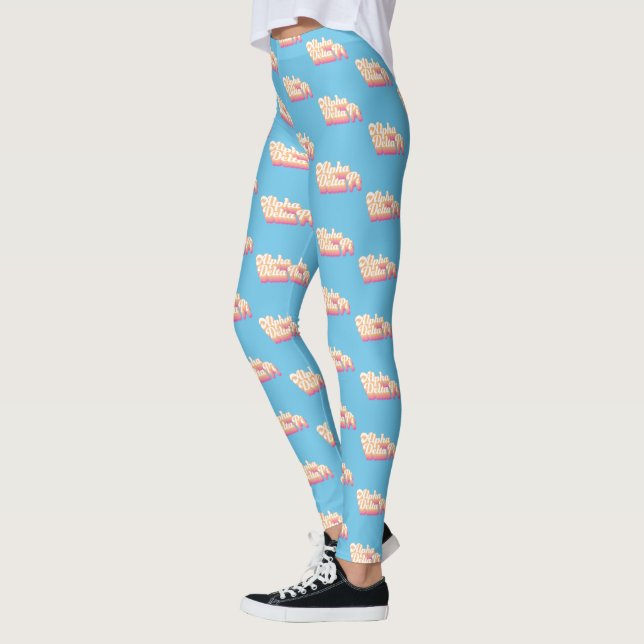 Alpha Delta Pi | Groovy Script Leggings (Left)