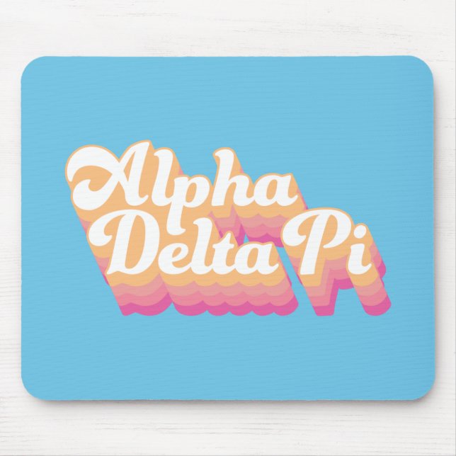 Alpha Delta Pi | Groovy Script Mouse Pad (Front)