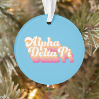 Alpha Delta Pi | Groovy Script Ornament