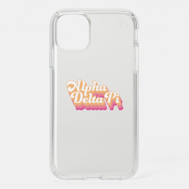 Alpha Delta Pi | Groovy Script Speck iPhone 11 Case (Front)