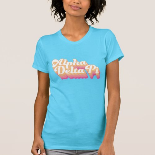 Alpha Delta Pi  Groovy Script T_Shirt