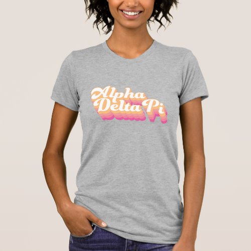 Alpha Delta Pi  Groovy Script T_Shirt