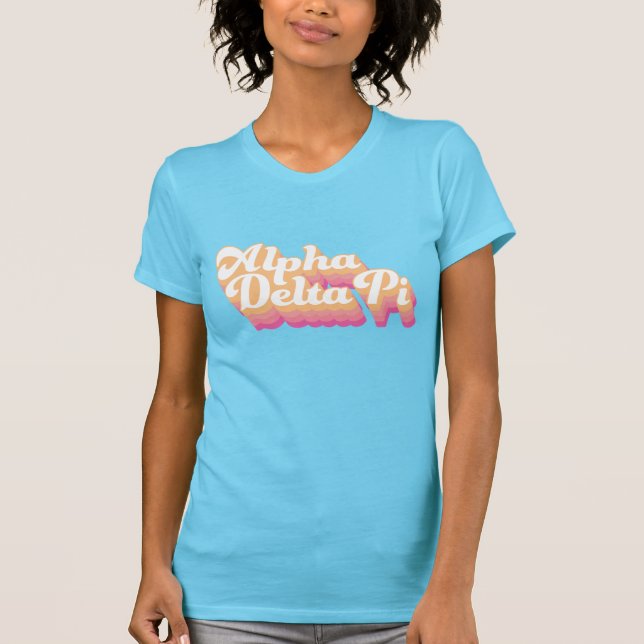 Alpha Delta Pi | Groovy Script T-Shirt (Front)