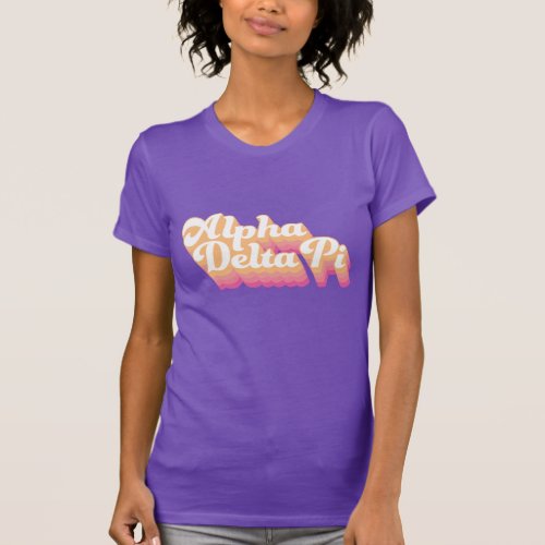 Alpha Delta Pi  Groovy Script T_Shirt