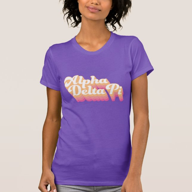 Alpha Delta Pi | Groovy Script T-Shirt (Front)