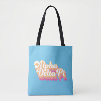 Alpha Delta Pi | Groovy Script Tote Bag