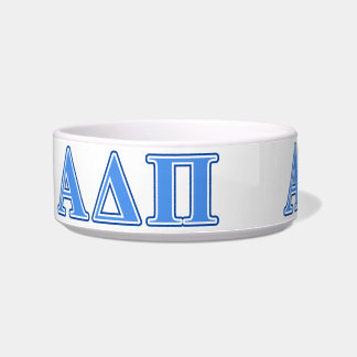 Alpha Delta Pi Light Blue and Dark Blue Letters Bowl