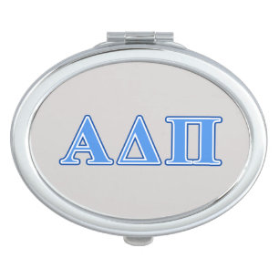 Alpha Delta Pi Light Blue and Dark Blue Letters Vanity Mirror