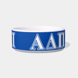 Alpha Delta Pi Light Blue and White Letters Bowl