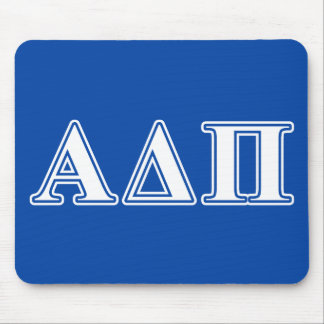 Alpha Delta Pi Light Blue and White Letters Mouse Pad