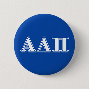 Alpha Delta Pi Light Blue and White Letters Pinback Button