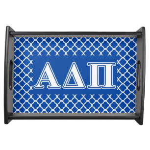Alpha Delta Pi Light Blue and White Letters Serving Tray