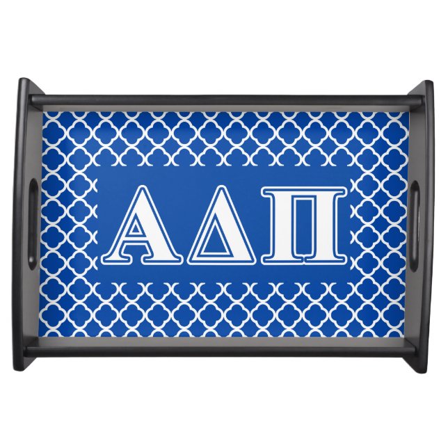 Alpha Delta Pi Light Blue and White Letters Serving Tray (Front)