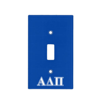Alpha Delta Pi Light Blue and White Letters Switch Cover